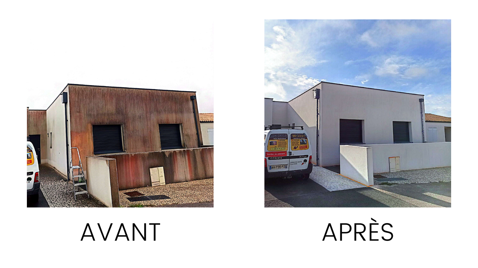 Avant après réalisation nettoyage